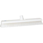 Gulv - og vægvaskebørste, Vikan, hvid, PP/polyester/rustfrit stål, 47 cm, stive børstehår - Sikkerhedsgiganten