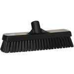 Gulv - og vægvaskebørste, Vikan, sort, PP/polyester/rustfrit stål, 30,5 cm, stive børstehår - Sikkerhedsgiganten