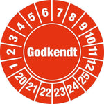 Kalibreringsmærke Godkendt ark à 10 stk. - Ø 30 mm - Sikkerhedsgiganten