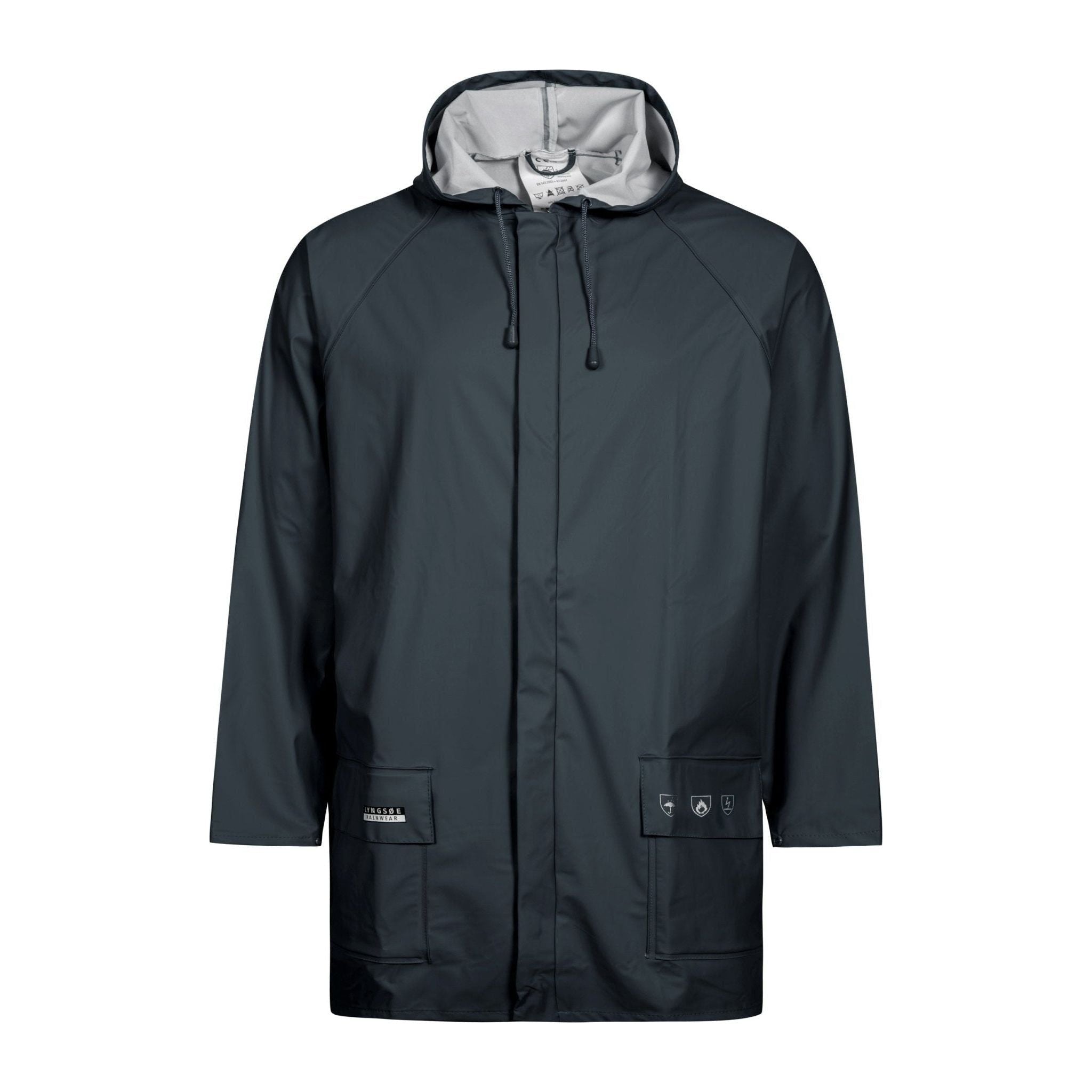 fire retardant rain gear Lyngsøe fire retardant rain jacket PU FR-LR48 – Sikkerhedsgiganten
