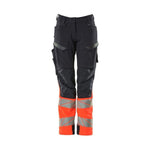 Mascot®Accelerate Safe Arbejdsbukser knælommer dame pasform stretch 19178 - 511 - 10222 mørk marine/hi - vis rød