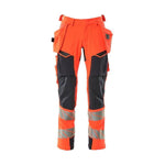 Mascot®Accelerate Safe håndværkerbukser hængelommer 19031 - 711 - 22210 Hi - Vis rød/mørk marine - Sikkerhedsgiganten