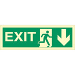 Sign IMO Exit right, arrow down - Sikkerhedsgiganten