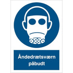 Skilt Åndedrætsværn påbudt P201 - Sikkerhedsgiganten