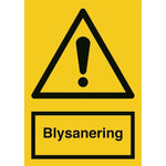 Skilt Blysanering 400255 - Sikkerhedsgiganten