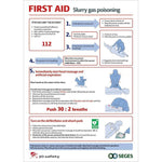 Skilt FIRST AID - Slurry gas poisoning 401682 - Sikkerhedsgiganten