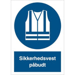 Skilt Sikkerhedsvest påbudt P220 - Sikkerhedsgiganten