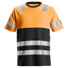 Snickers AW T-shirt High-Vis klasse 1 2534 - orange/sort