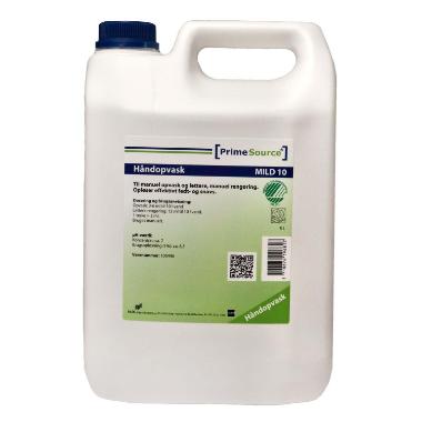 Håndopvask Prime Source Mild 10 Svanemærket uden Farve/Parfume 5 ltr