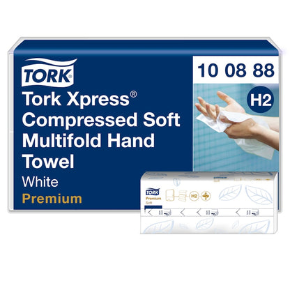 Tork Xpress® 100888 Soft Multifold Håndklædeark Komprimerede, Hvide H2