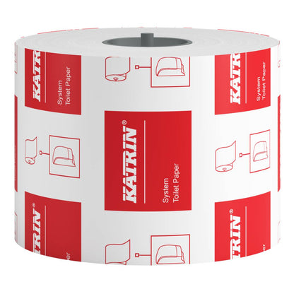 Katrin 103424 Toiletpapir System 2-lags Ø135mm L92mxB99mm Perforeret Nyfiber - Hvid