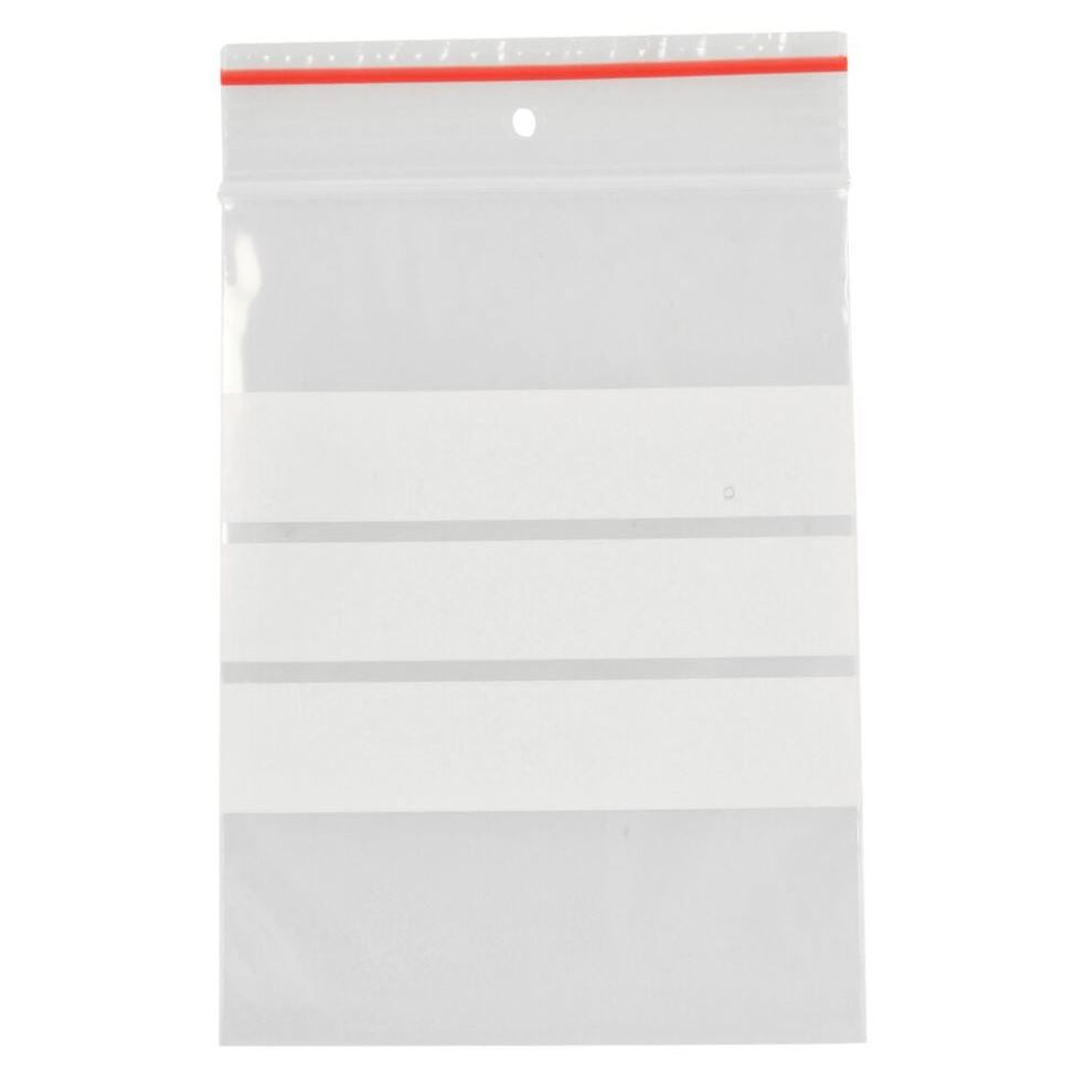 Lynlåspose, klar, LDPE/virgin, 10x15cm, med skrivefelt