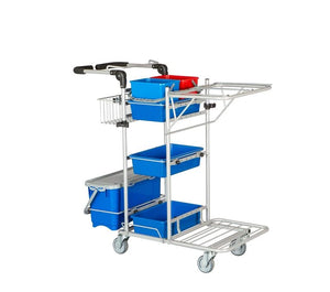 Tina Trolleys ERGO Moist 2 Buckets – Ergonomisk rengøringsvogn med dobbelt affaldsholder