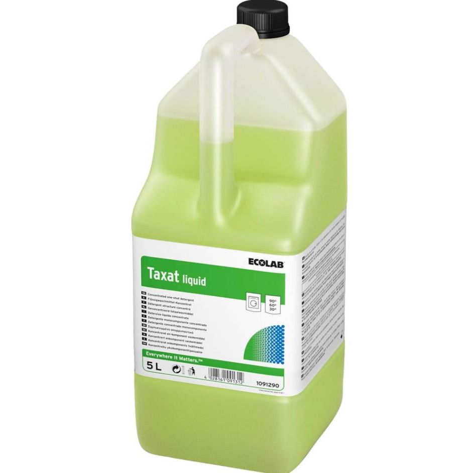 Tøjvask, Ecolab Taxat Liquid, 5 l, kulørt og hvidt, med farve og parfume