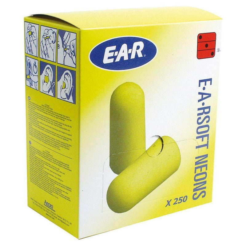 3M E-A-R EARsoft Yellow Neon ørepropper 250 par