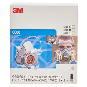 3M 6000 serie halvmaske respirator emballage