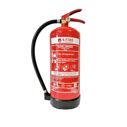 Pulverslukker 6 kg ABC (55A - 233B - C)