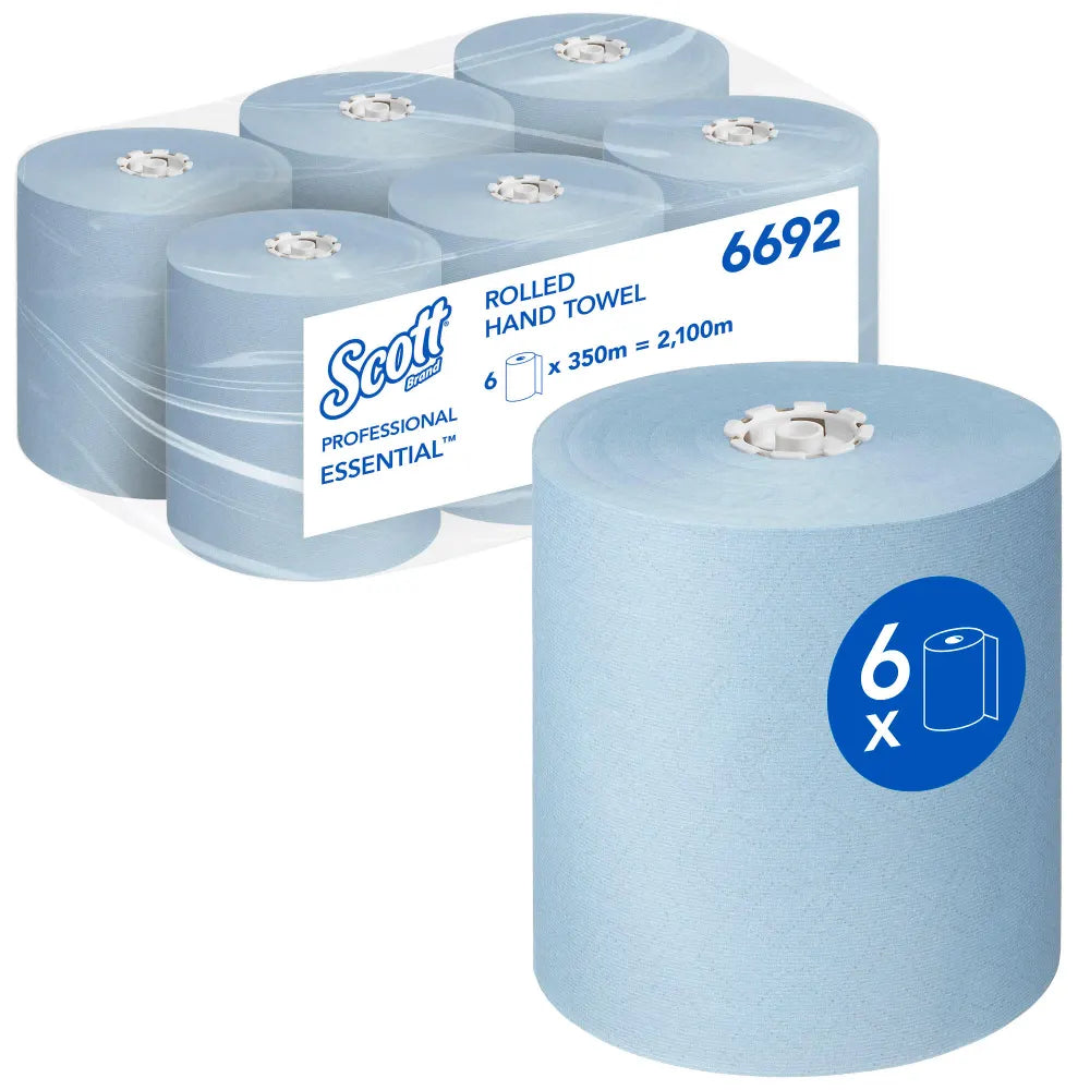 Kimberly Clark Håndklæderulle blå  6692 (6 ruller x 350 meter) 1 lags