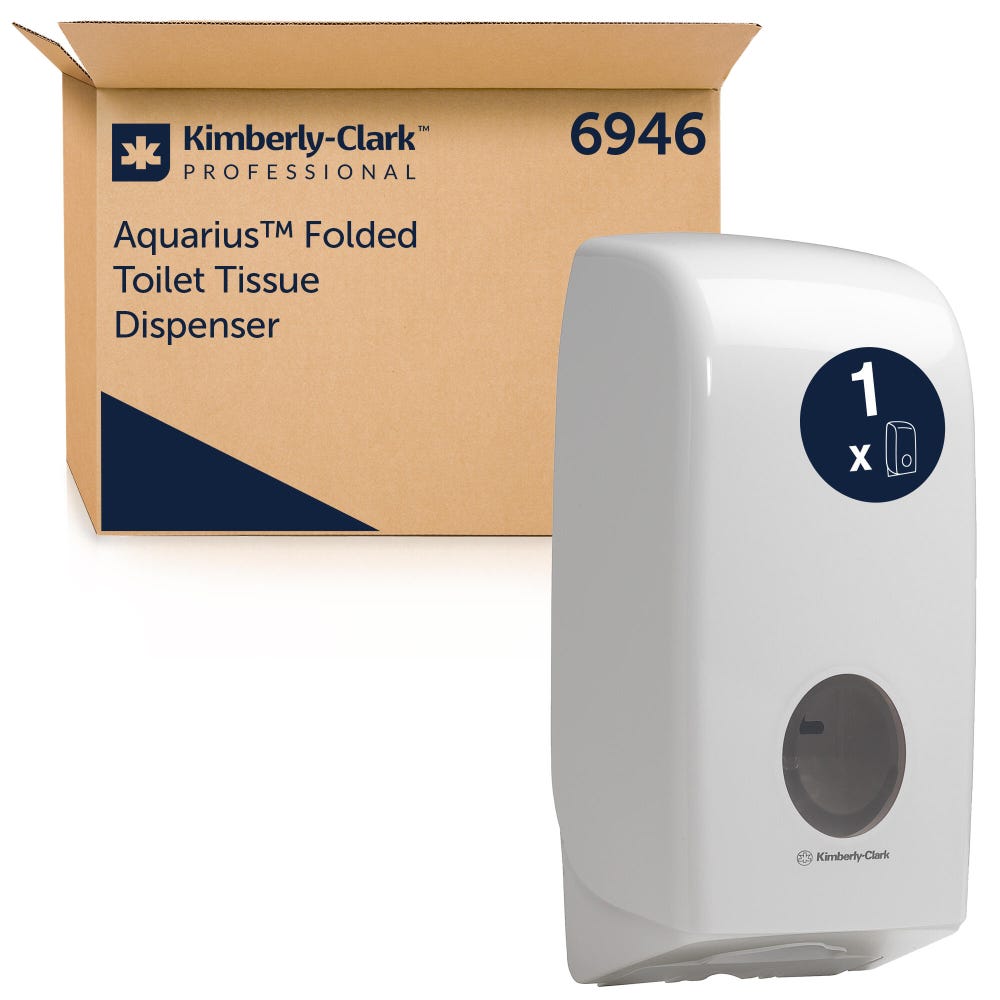 Kimberly Clark Professional® AQUARIUS™ Foldet Toiletpapir Dispenser 6946 (Hvid)