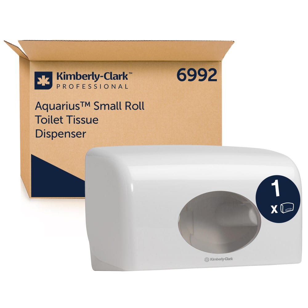 Kimberly Clark Professional® AQUARIUS™ Dobbelt Toiletrulle Dispenser 6992 (Hvid)