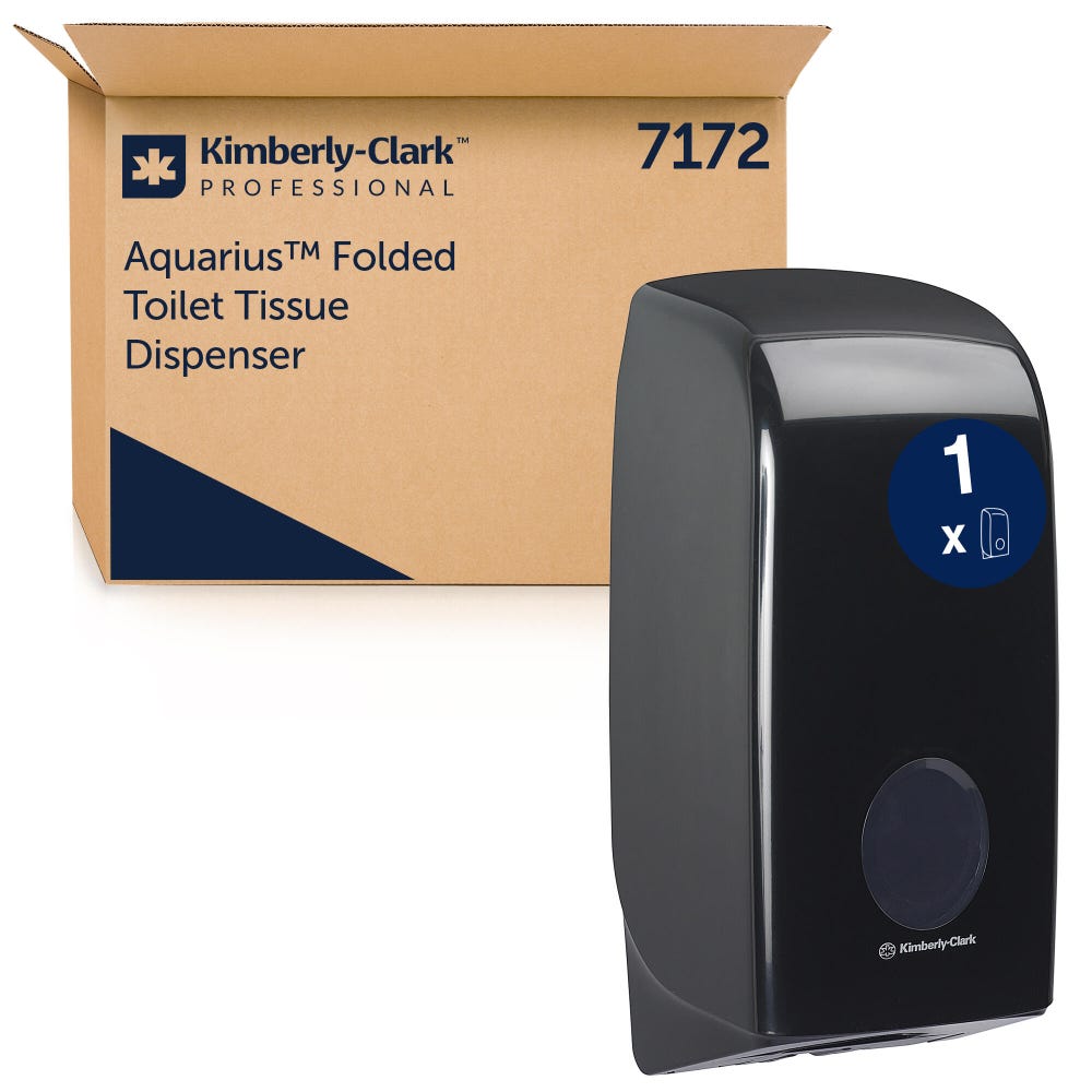 Kimberly Clark Professional® AQUARIUS™ Foldet Toiletpapir Dispenser 7172 (Sort)