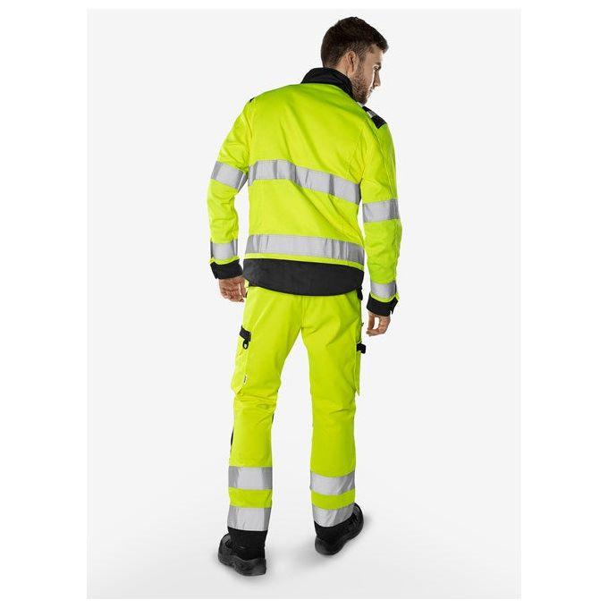 Kansas HiVis Green bukser kl.2 2651 GPLU - Sikkerhedsgiganten