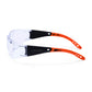 PortWest sikkerhedsbrille PR32 klart glas med sort/orange arme