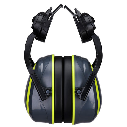 Portwest PW04 - HV Extreme høreværn lav metalfri clip-on Grå/Gul
