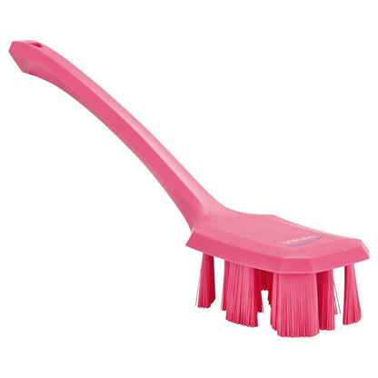 Håndbørste, Vikan, 39,5x7x14cm, pink, glas/polyester/PP, stiv, UST