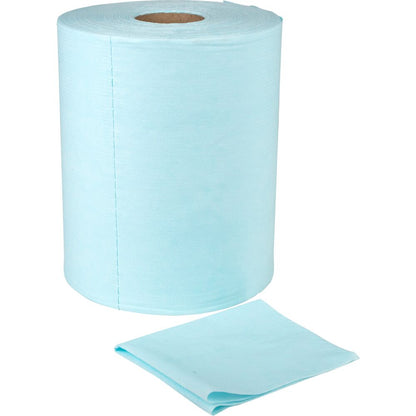 Industriaftørring, ABENA, 1-lags, 152m x 30,5cm, Ø24cm, blå, cellulose/PET/viskose