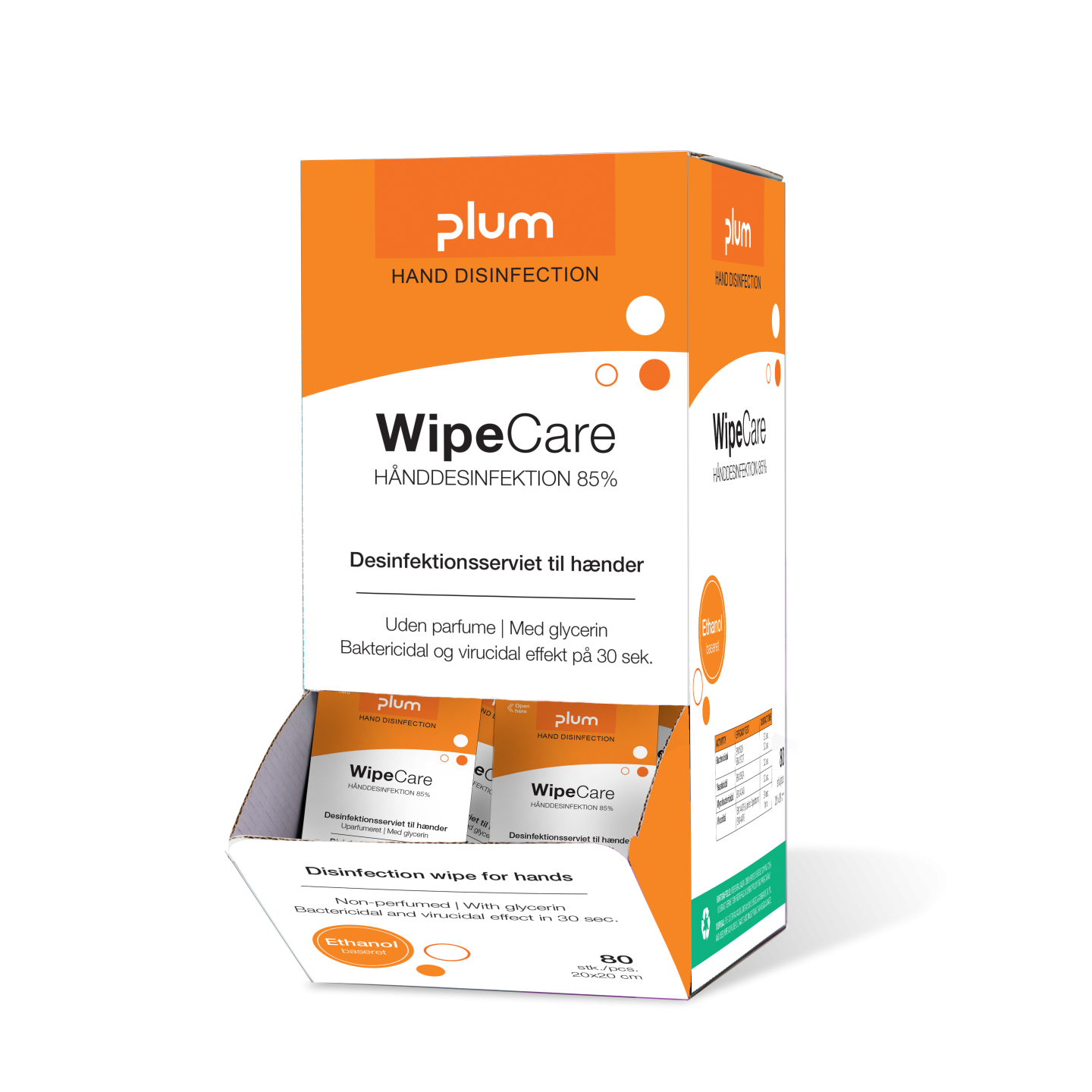 wipe-care-håndesinfektionsserviet til hænder-uden-parfume-med-glycerin