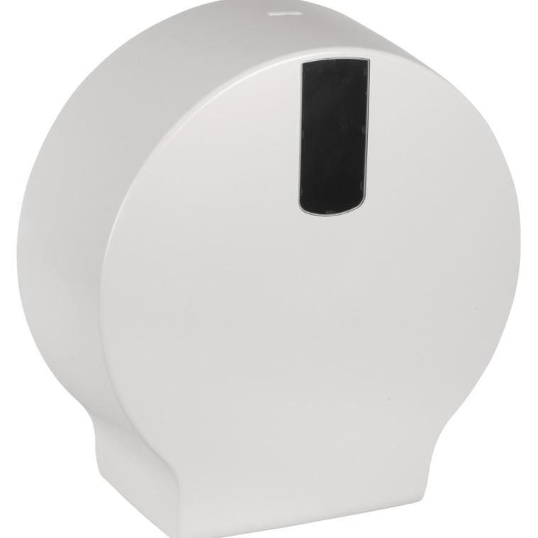 Abena Classic dispenser midi jumbo toiletpapir - Hvid | Dispenser | DISCOUNT | Jumbo toiletpapir dispenser