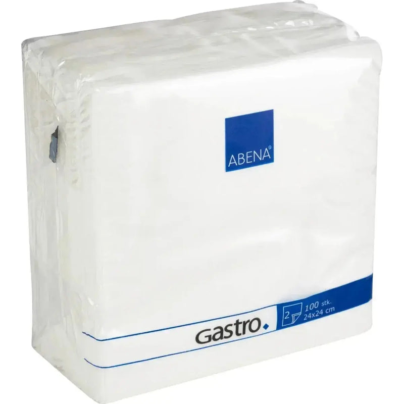 Abena Gastro Kaffeserviet 1/4 fold 24 x 24 cm hvid 3-lags - 40 pk. - Hvid | Servietter | DISCOUNT | Servietter
