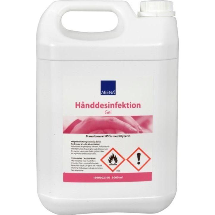 Abena Hånddesinfektionsgel 85 % ethanol 5 liter - Sikkerhedsgiganten