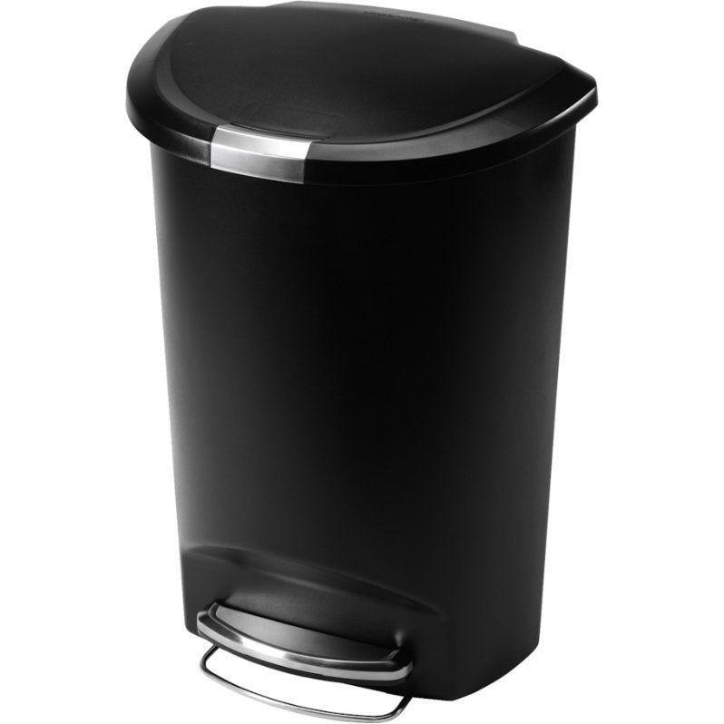 Abena - Pedalspand, Simplehuman 50 liter - Sort | Spande | 55 liter | Affaldsbeholder