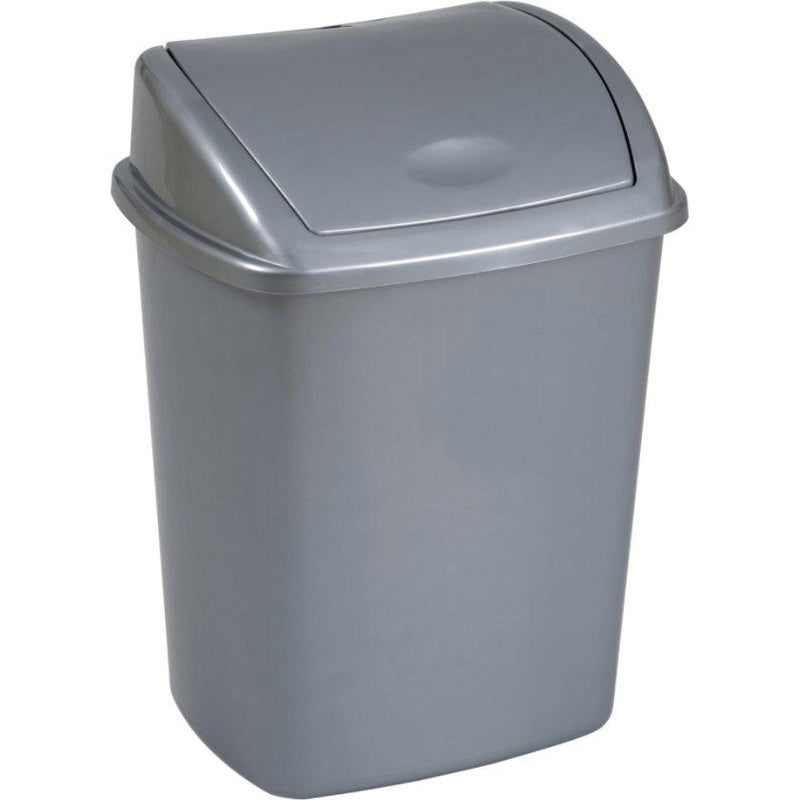 Abena - Plastik Affaldsspand med sving låg 8 liter - Flere Farver - Grå | Spande | 330 mm | Abena