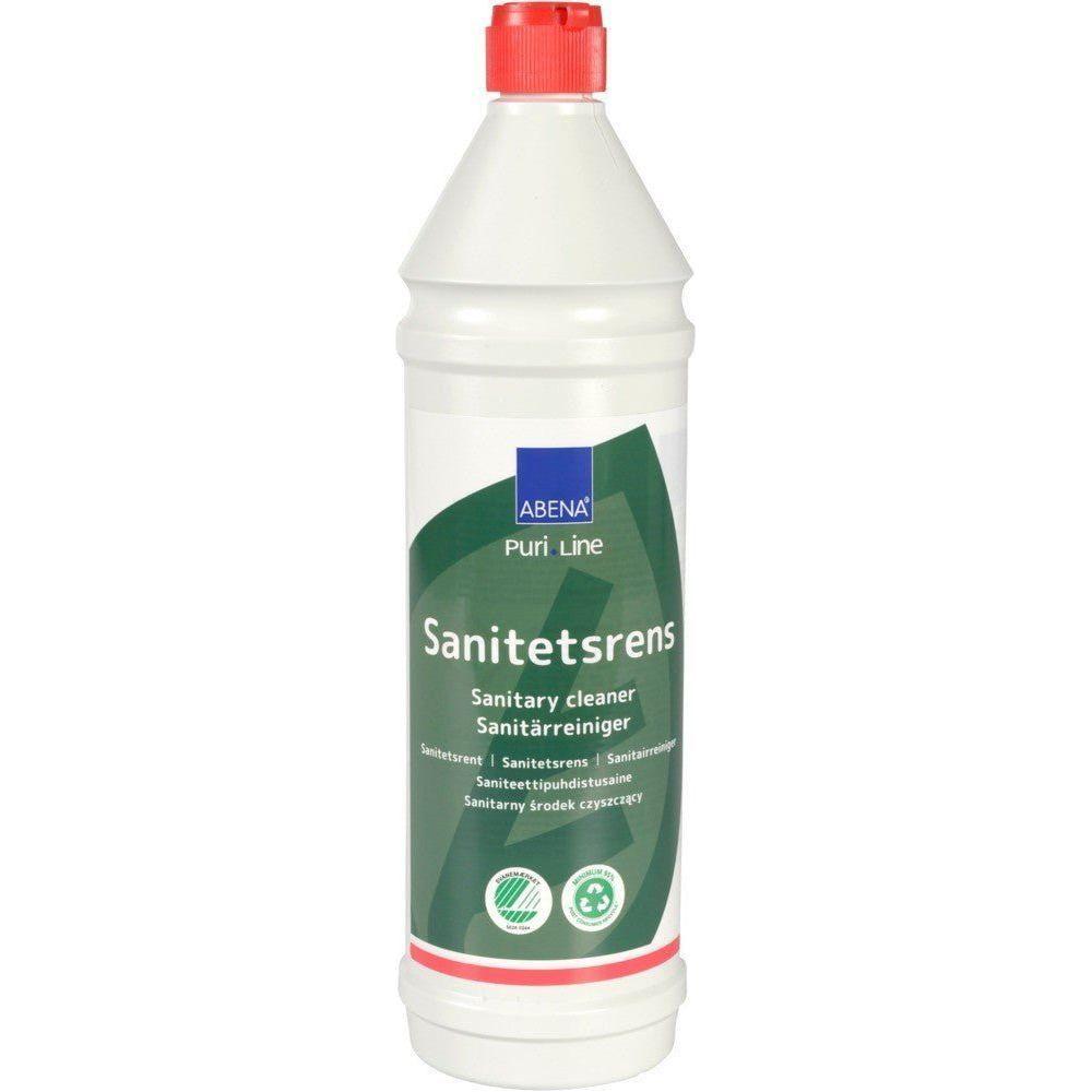 Abena - Puri - Line Sanitetsrengøring 1L, Sur/kalkhæmmende, med farve og parfume - Sikkerhedsgiganten