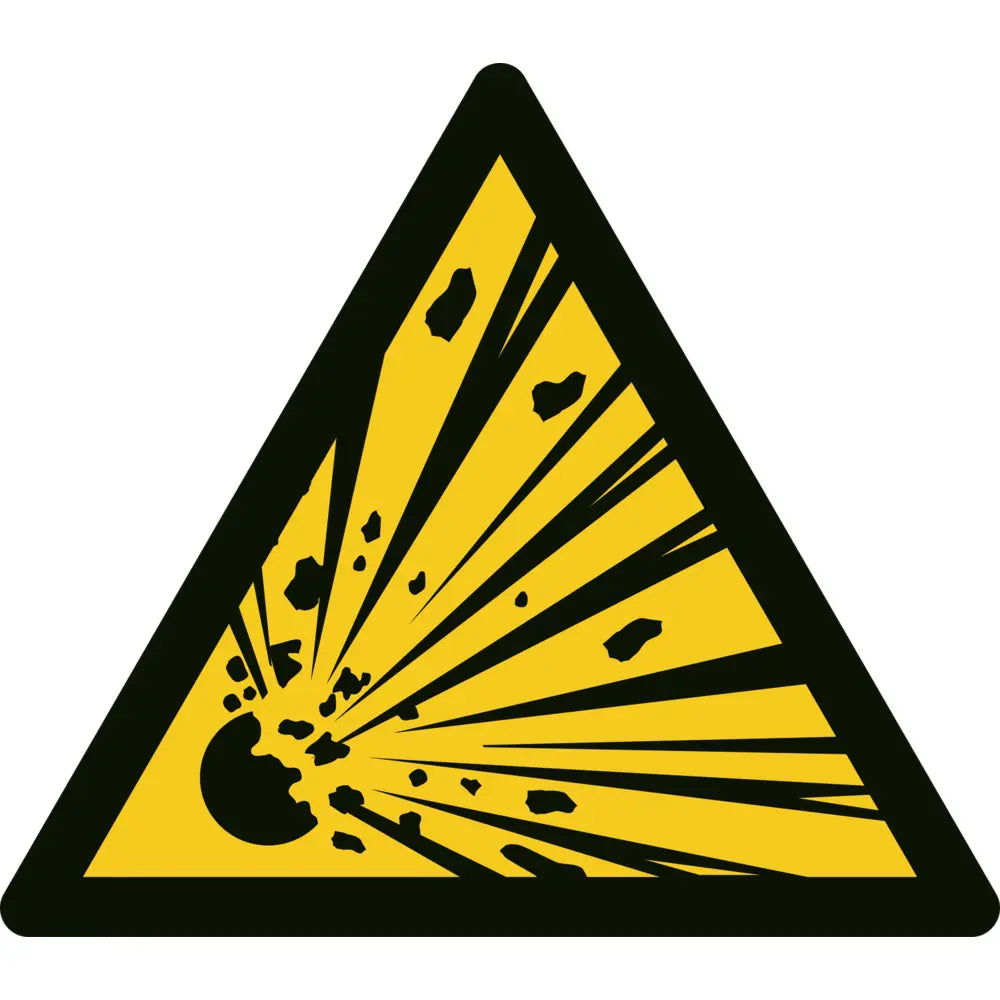 Advarselsskilt - Eksplosionsfare - ISO 7010 - Sikkerhedsgiganten Skilte