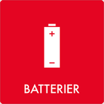 Affaldsskilt Batterier - Sikkerhedsgiganten
