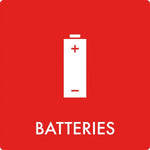 Affaldsskilt Batteries - Sikkerhedsgiganten
