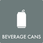 Affaldsskilt Beverage cans - Sikkerhedsgiganten