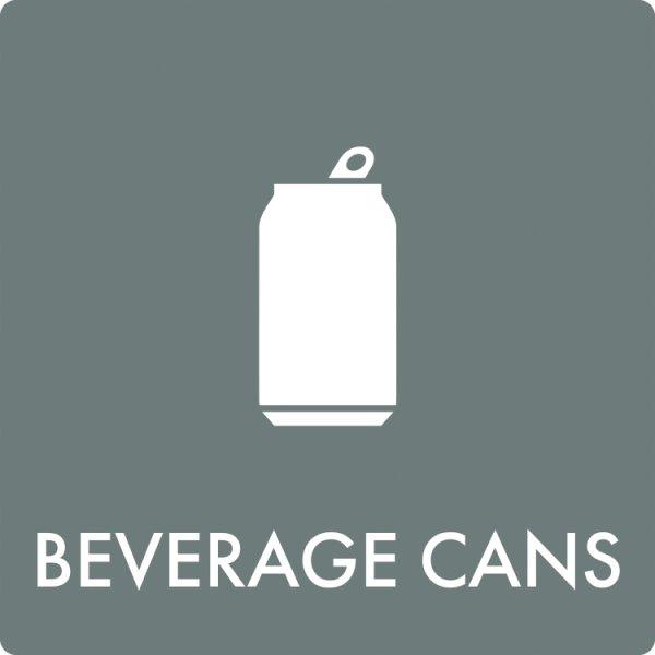 Affaldsskilt Beverage cans - Sikkerhedsgiganten