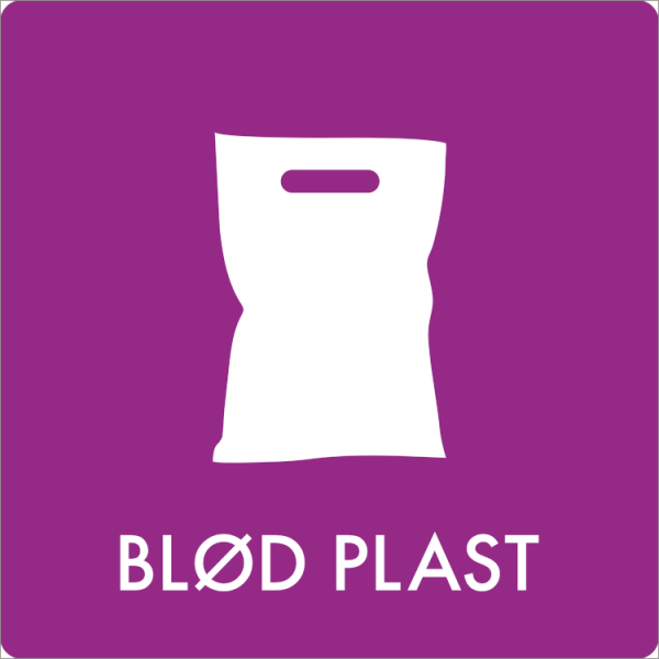 Affaldsskilt Blød plast - Sikkerhedsgiganten