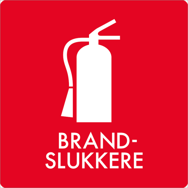 Affaldsskilt Brandslukkere - Sikkerhedsgiganten