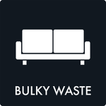 Affaldsskilt Bulky waste - Sikkerhedsgiganten