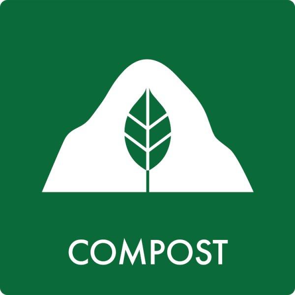 Affaldsskilt Compost - Sikkerhedsgiganten