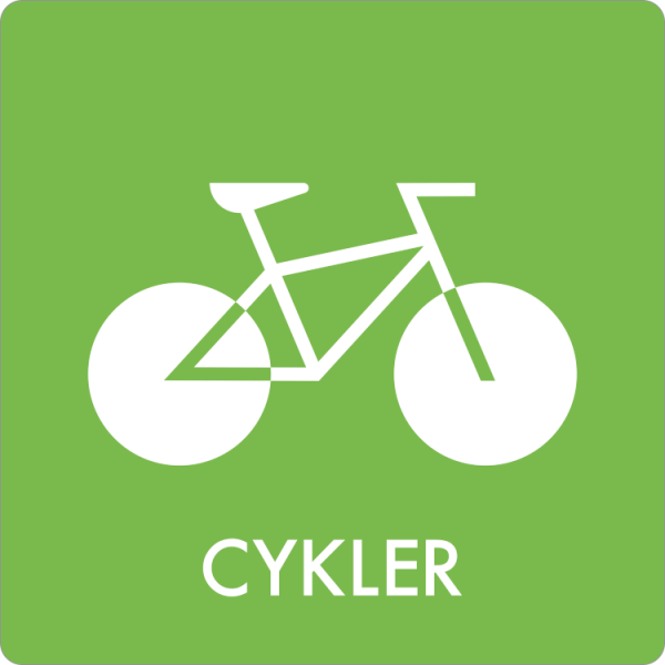 Affaldsskilt Cykler - Sikkerhedsgiganten