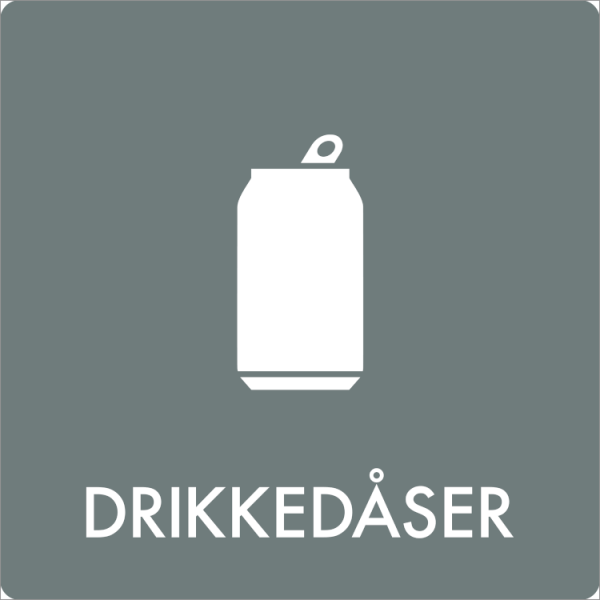 Affaldsskilt Drikkedåser - Sikkerhedsgiganten