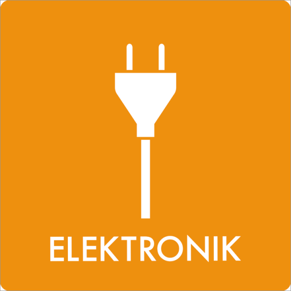 Affaldsskilt Elektronik - Sikkerhedsgiganten