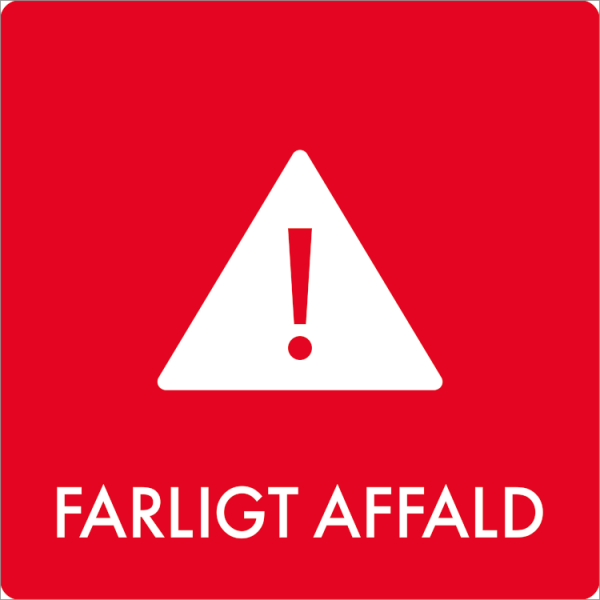 Affaldsskilt Farligt affald - Sikkerhedsgiganten
